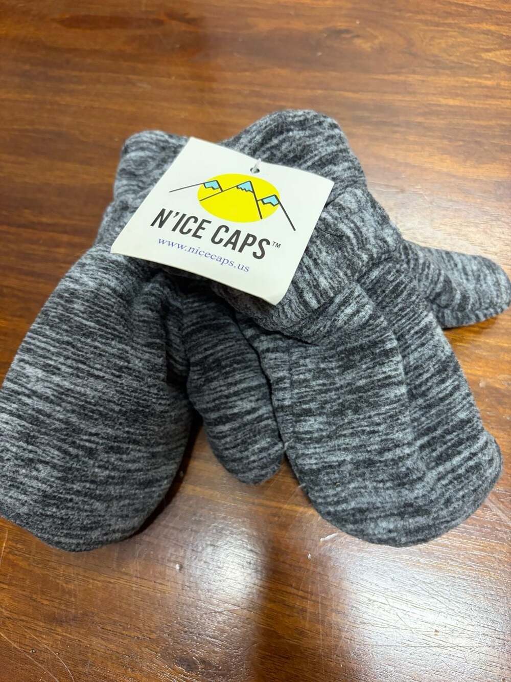 N'Ice Caps Winter Mittens Size Child Gray Fleece Lined
